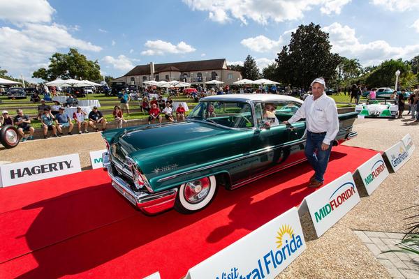 An award-winning vehicle at the 2023 Lake Mirror Classic, Lakeland, Florida.